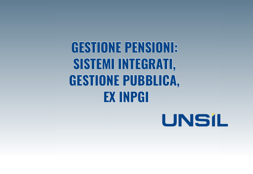 Gestione pensioni: sistemi integrati, gestione pubblica, ex INPGI