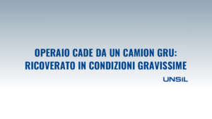 Operaio cade da un camion gru: ricoverato in condizioni gravissime